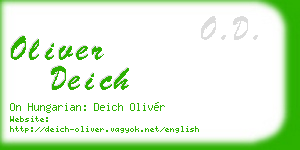 oliver deich business card